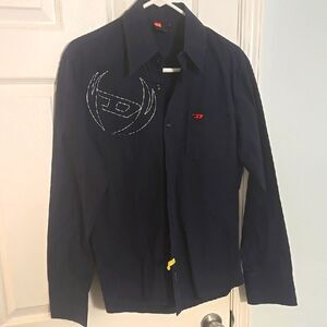 Diesel Navy Long Sleeve Shirt Vintage